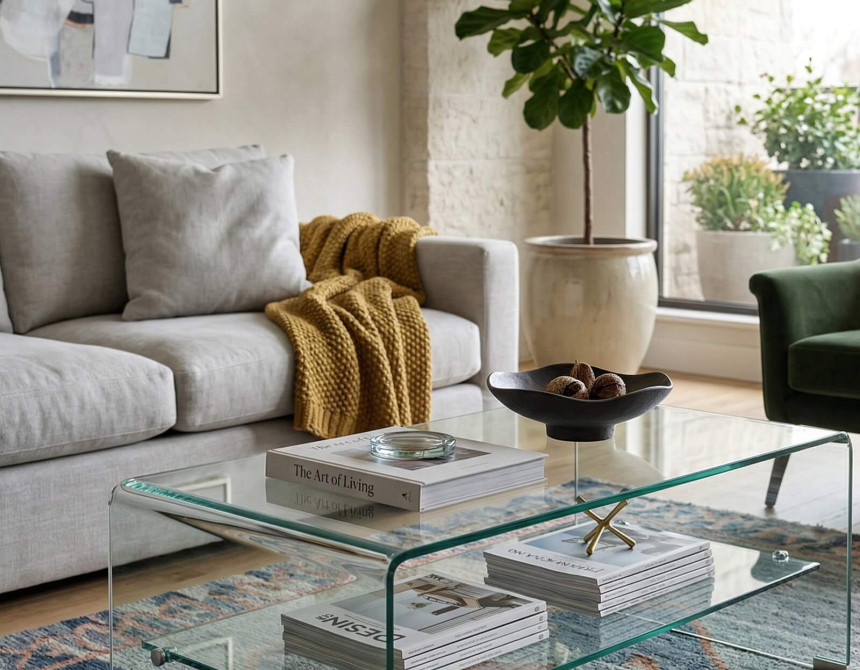 Τραπεζάκι σαλονιού Crystal Shelf