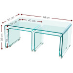Τραπεζάκια σαλονιού Crystal Plus