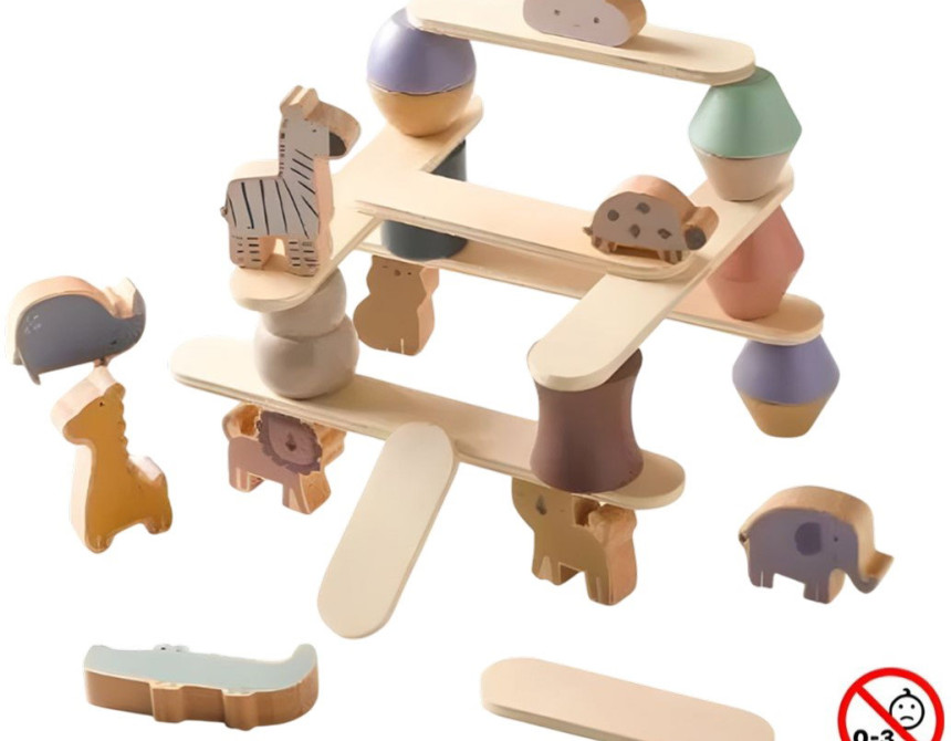 Παιδικό σετ με τουβλάκια Joyland Animal Tower