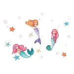 Mermaids αυτοκόλλητα τοίχου L (18119)