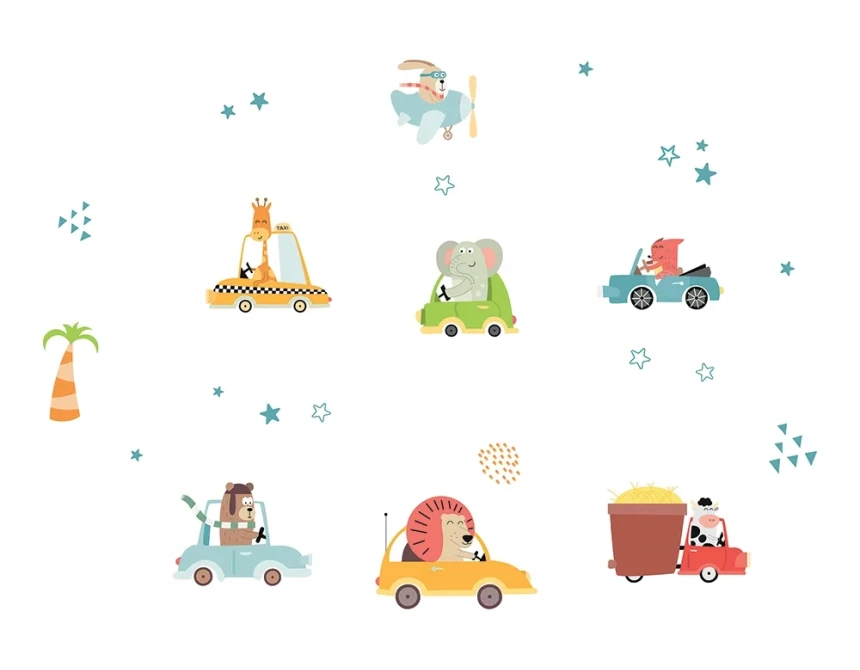 Toy Cars αυτοκόλλητα τοίχου L (18120)