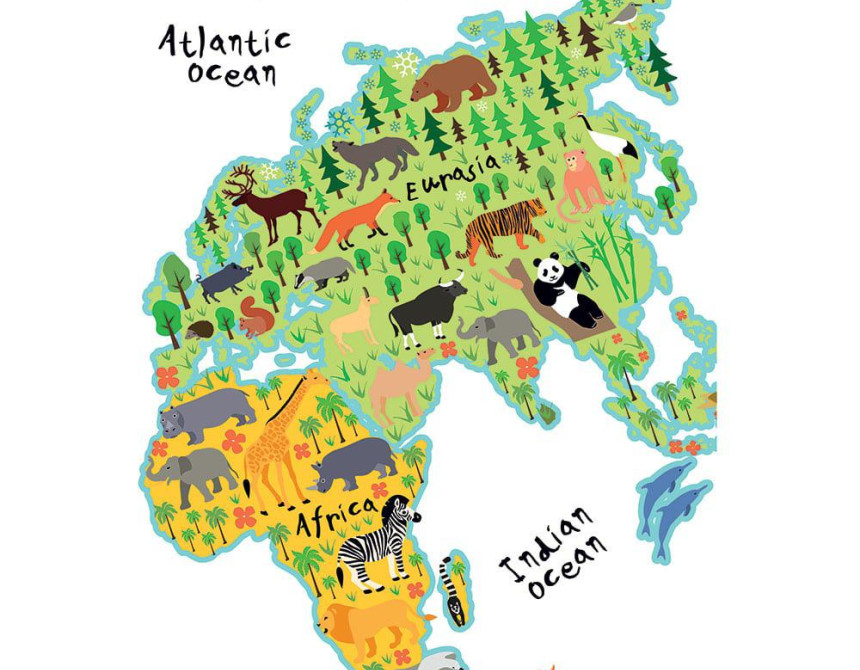 World Map αυτοκόλλητα τοίχου XL (18301)