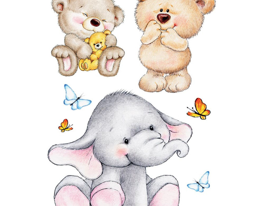 Cute Animals αυτοκόλλητα τοίχου XL (18304)