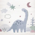 Violet Diplodocus ξύλινο κάδρο (21225)