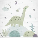 Green Apatosaurus ξύλινο κάδρο (21226)