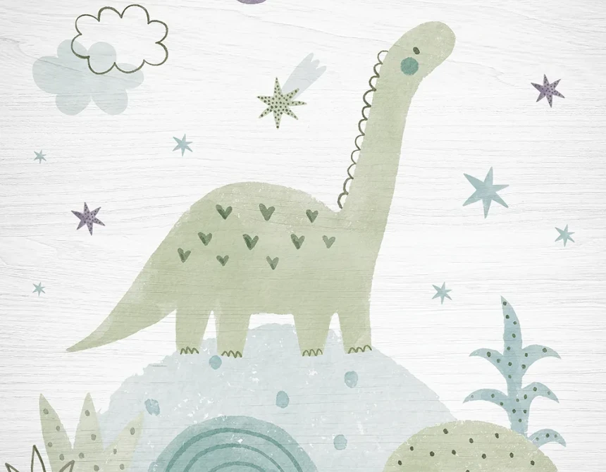 Green Apatosaurus ξύλινο κάδρο (21226)