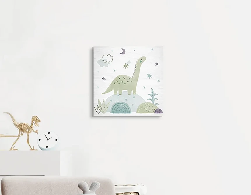 Green Apatosaurus ξύλινο κάδρο (21226)