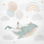 Flying Whale ξύλινο κάδρο (21233)