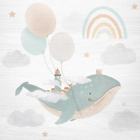 Flying Whale ξύλινο κάδρο (21233)