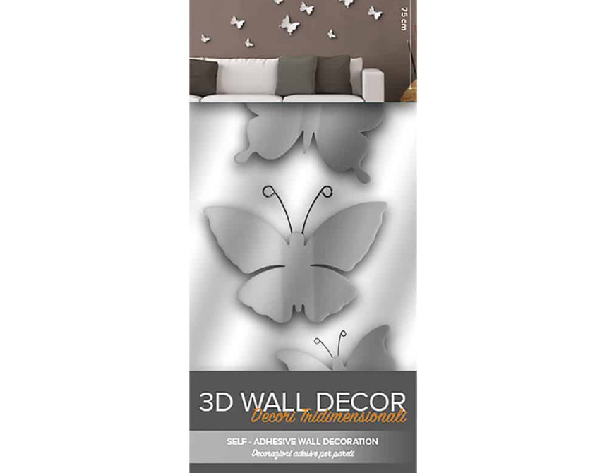 White Butterflies 3D πολυπροπυλενίου (24001)