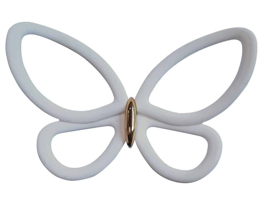 White Metal Butterflies 3D (24006)