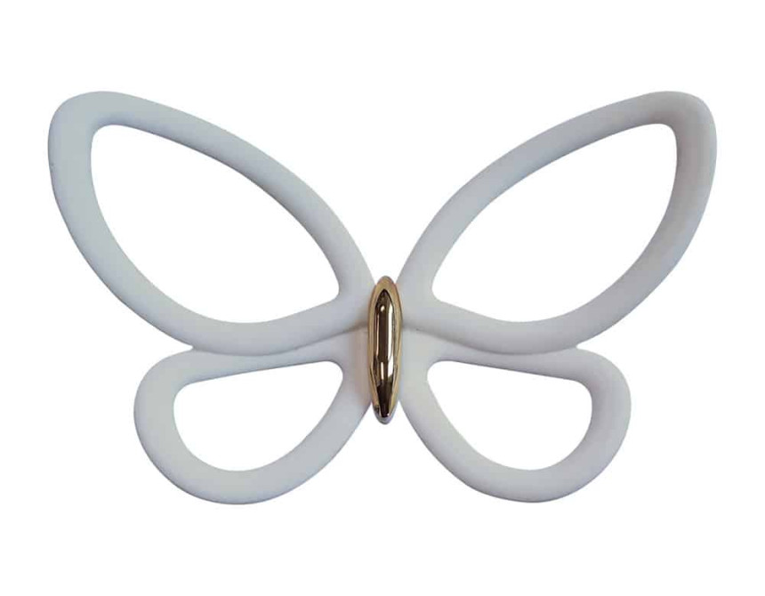White Metal Butterflies 3D (24006)