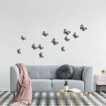 Black Metal Butterflies 3D (24007)
