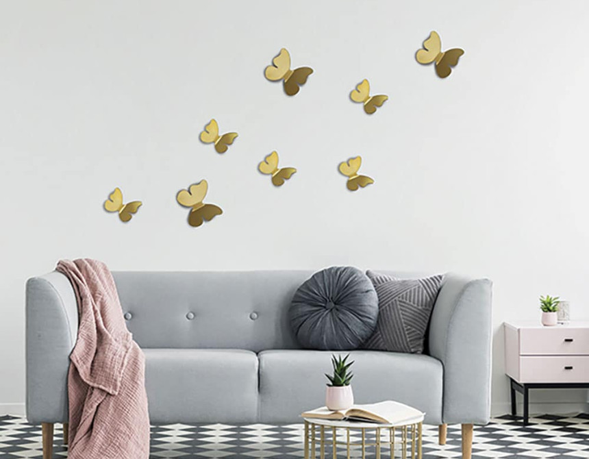 Gold Butterflies 3D πολυπροπυλενίου (24011)