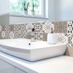 Tile Cover Brown πλακάκια διακόσμησης τοίχων κουζίνας & μπάνιου (31219)