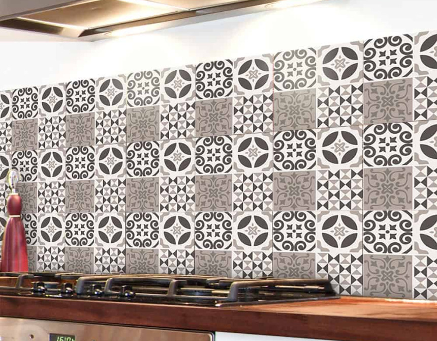 Tile Cover Brown πλακάκια διακόσμησης τοίχων κουζίνας & μπάνιου (31219)