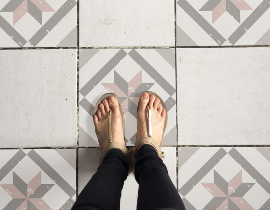 Tile Cover Pink πλακάκια διακόσμησης τοίχων κουζίνας & μπάνιου (31224)