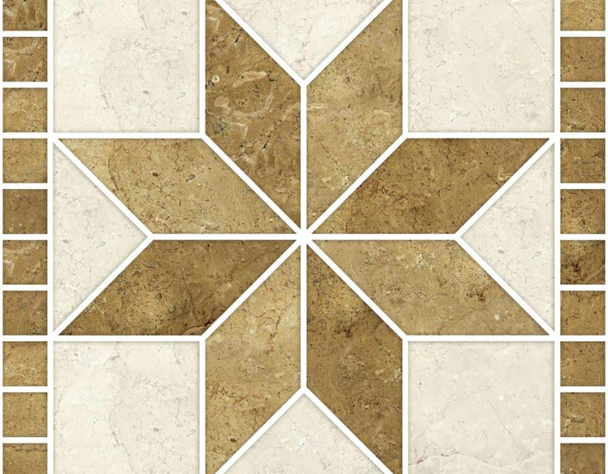 Tile Cover Beige Flowers πλακάκια διακόσμησης τοίχων κουζίνας & μπάνιου (31225)