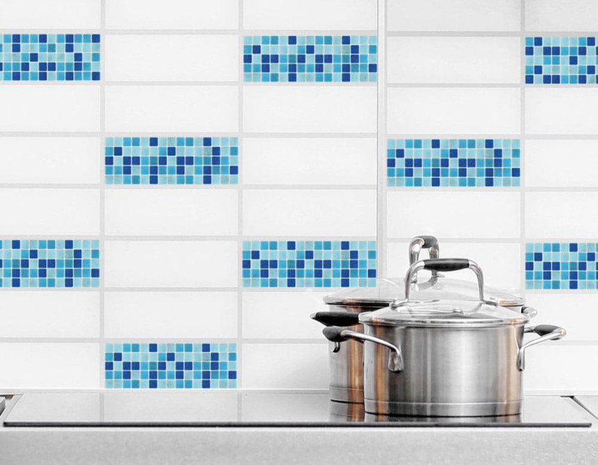 Tile Light Blue πλακάκια διακόσμησης τοίχων κουζίνας & μπάνιου (31314)