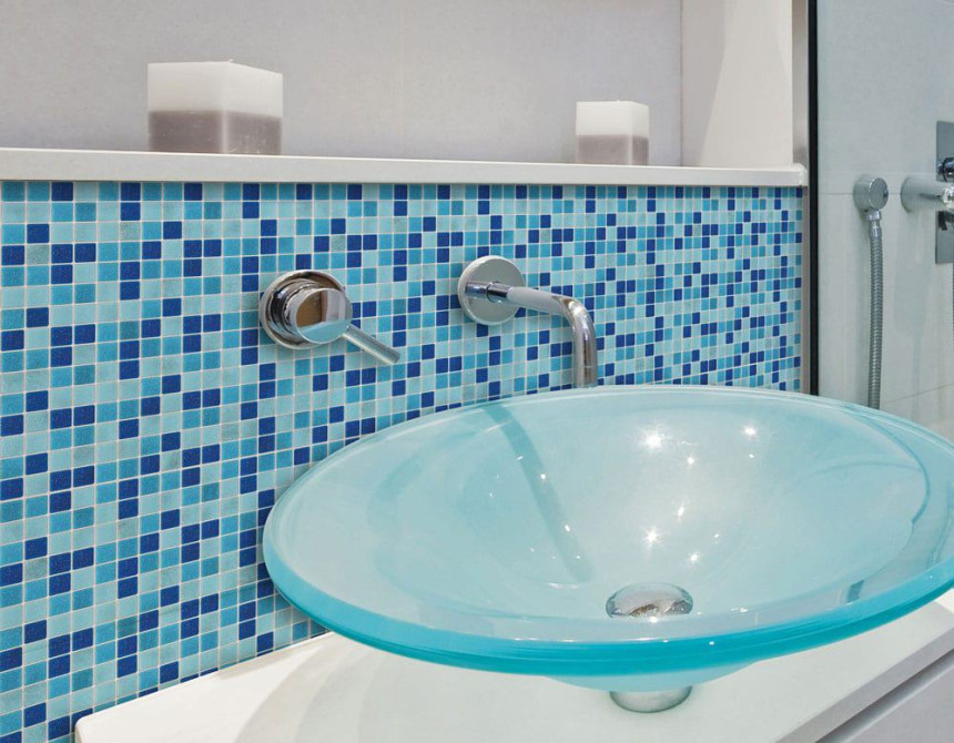 Tile Light Blue πλακάκια διακόσμησης τοίχων κουζίνας & μπάνιου (31314)