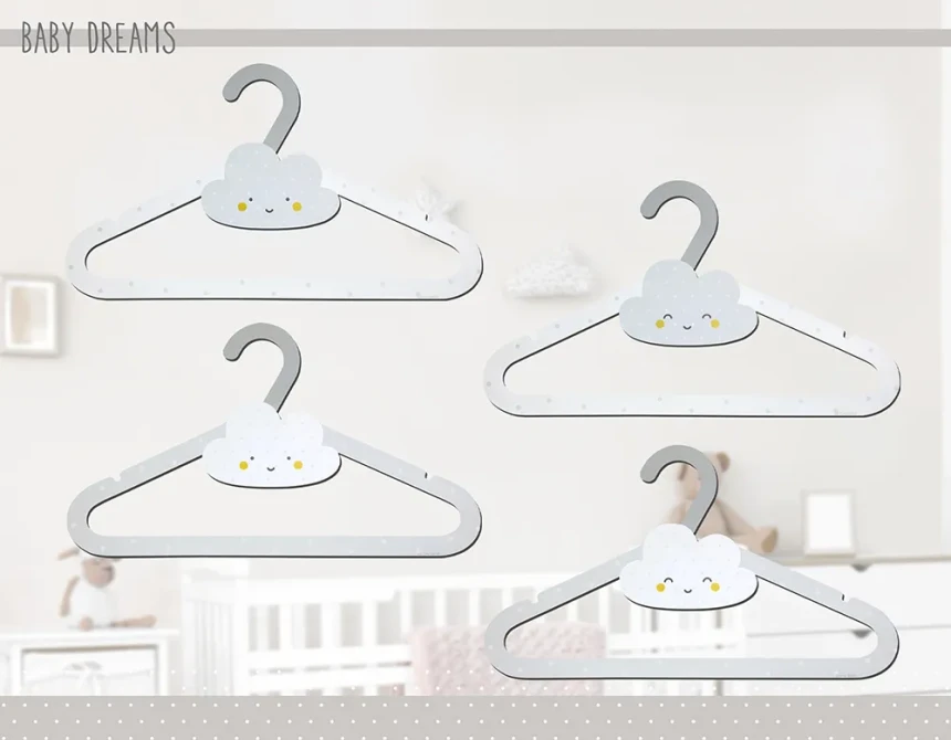Baby Dreams Gray παιδικές κρεμάστρες (4010E)