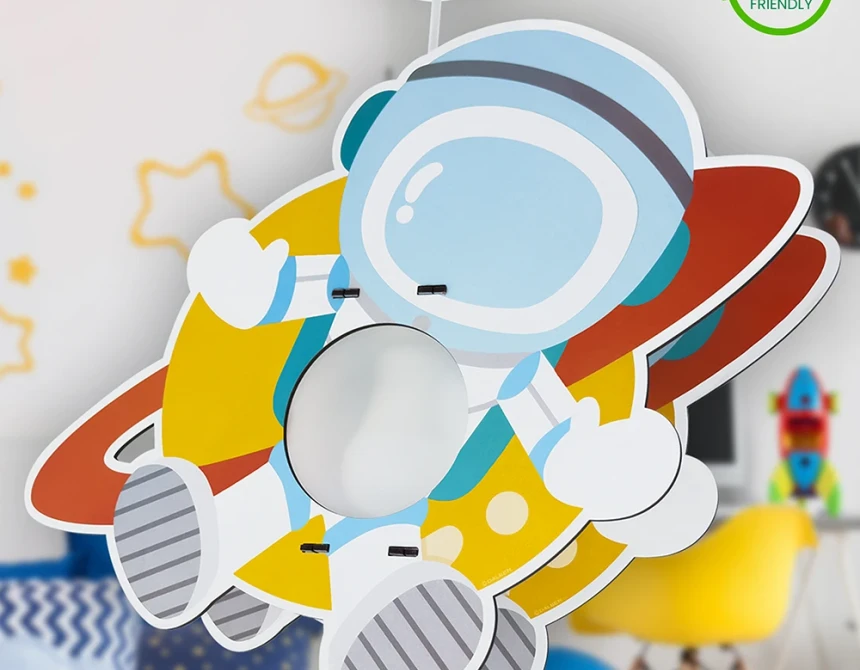 Spaceman MDF παιδικό φωτιστικό οροφής (41347)