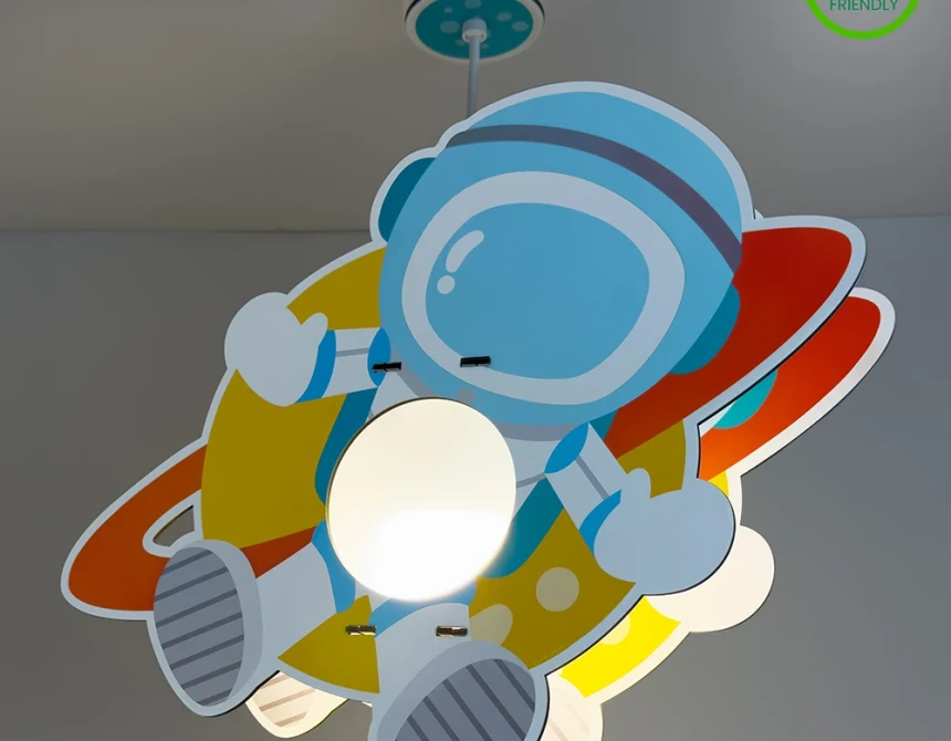 Spaceman MDF παιδικό φωτιστικό οροφής (41347)
