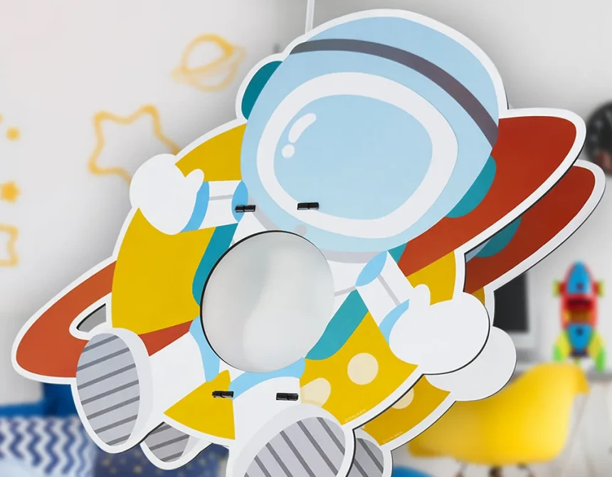 Spaceman MDF παιδικό φωτιστικό οροφής (41347)