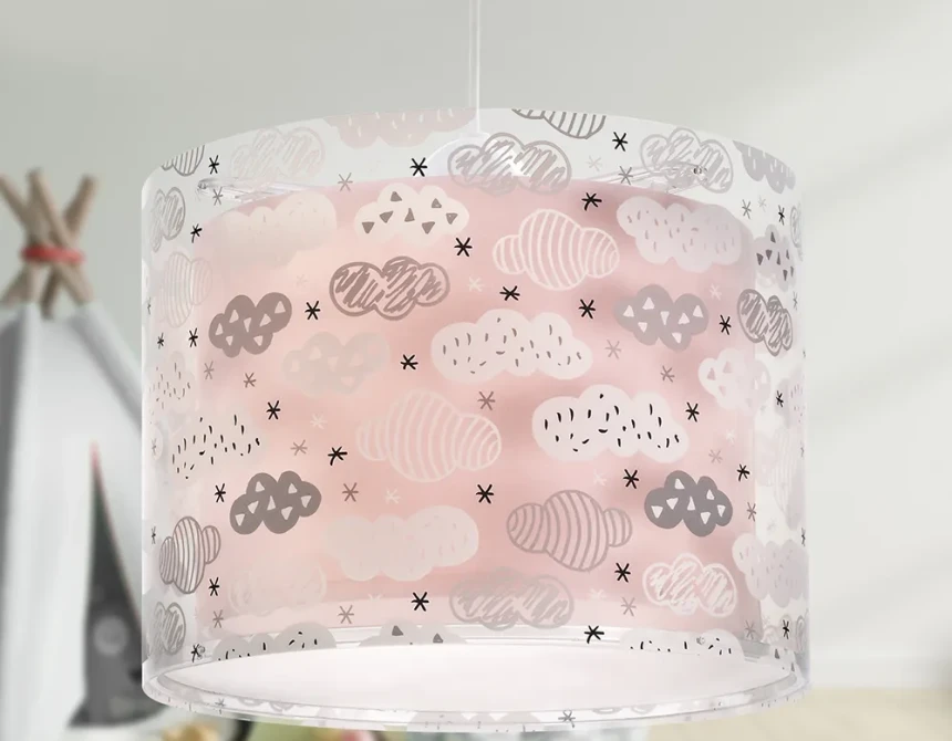 Clouds Pink κρεμαστό παιδικό φωτιστικό (41412MS)