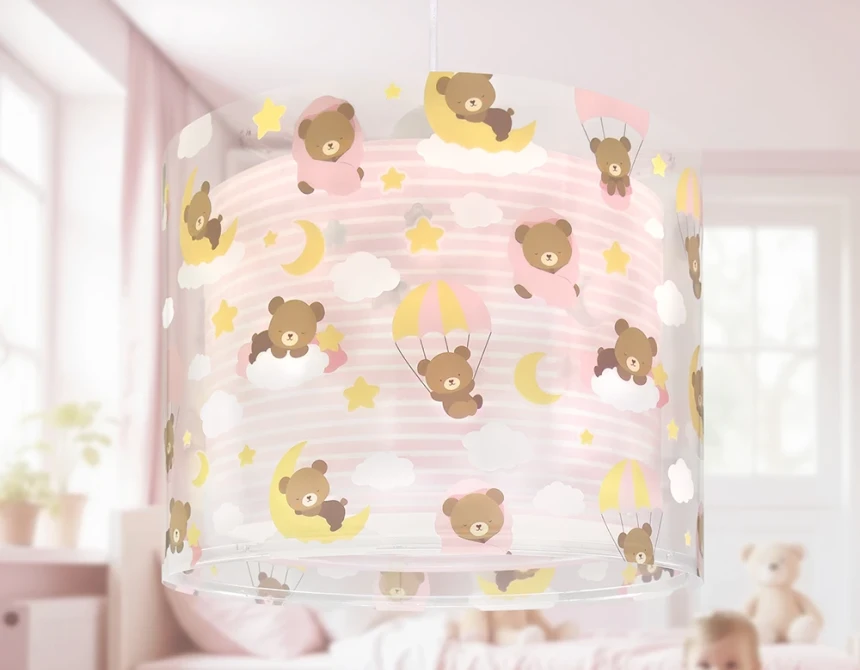 Baby Teddy Pink φωτιστικό οροφής (41572MS)