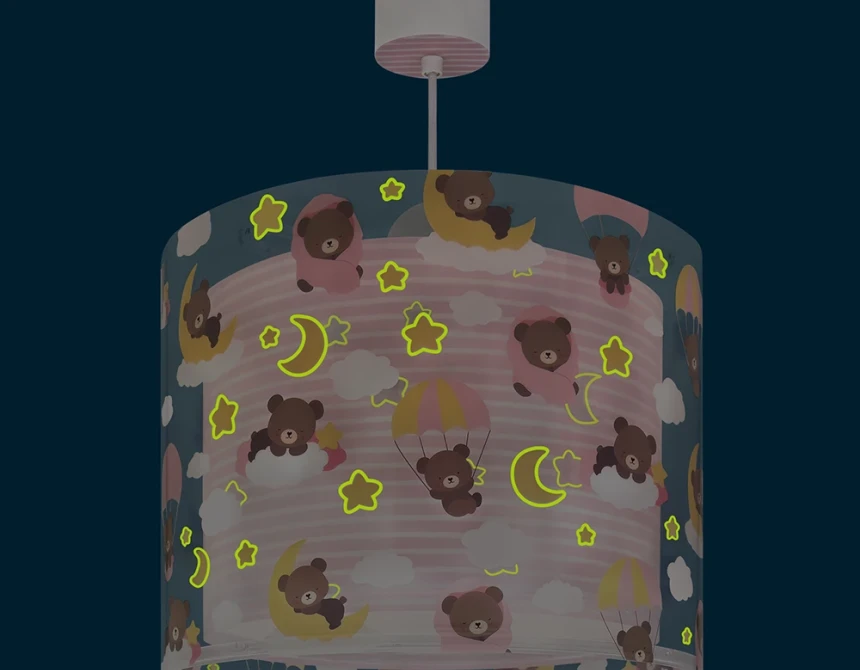 Baby Teddy Pink φωτιστικό οροφής (41572MS)