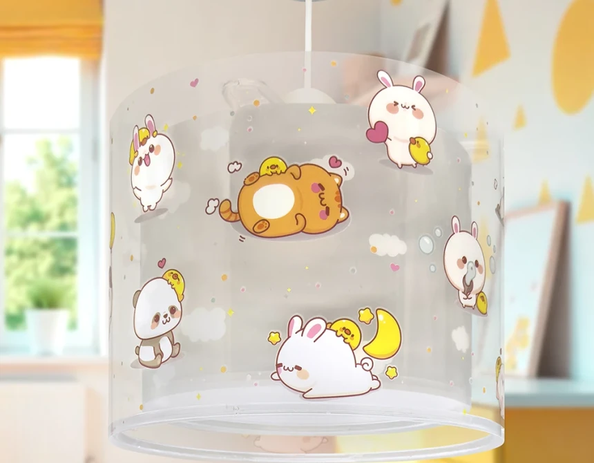 Kawaii Grey παιδικό φωτιστικό οροφής (41762ME)