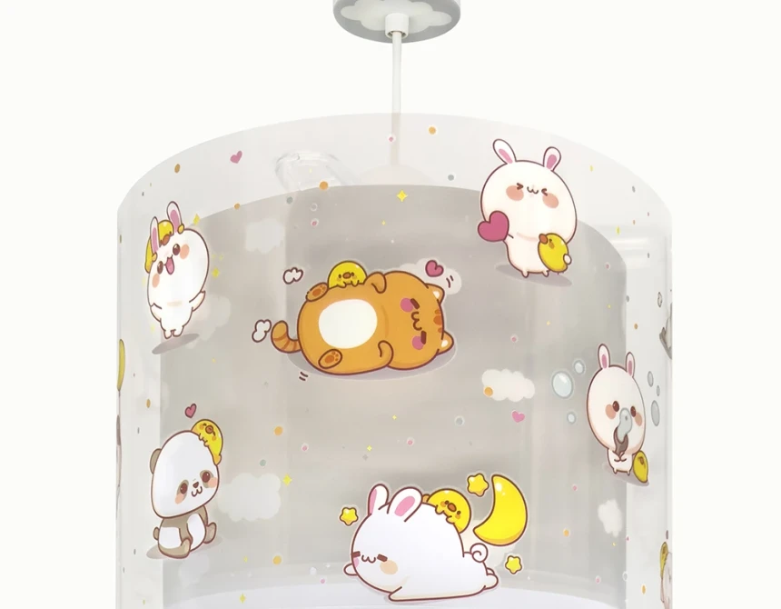 Kawaii Grey παιδικό φωτιστικό οροφής (41762ME)