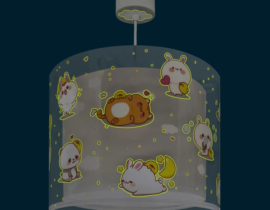 Kawaii Grey παιδικό φωτιστικό οροφής (41762ME)