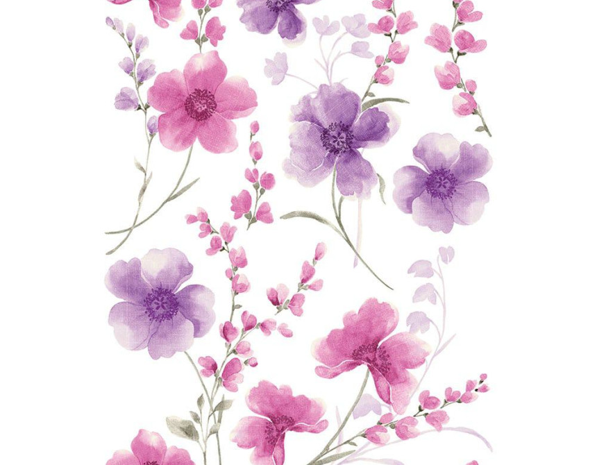 Purple Flowers αυτοκόλλητα τοίχου βινυλίου (44231)
