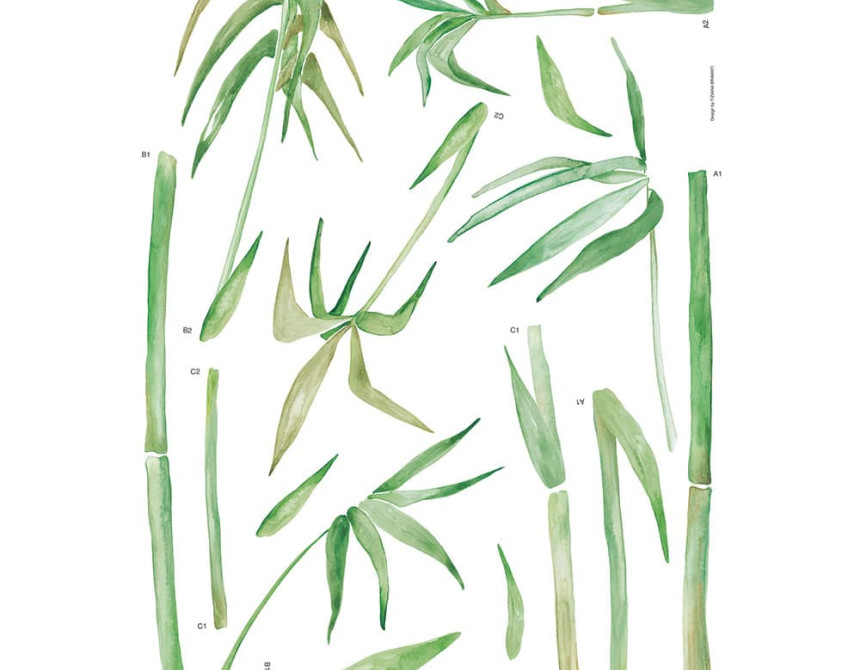 Bamboo αυτοκόλλητα τοίχου βινυλίου (44233)