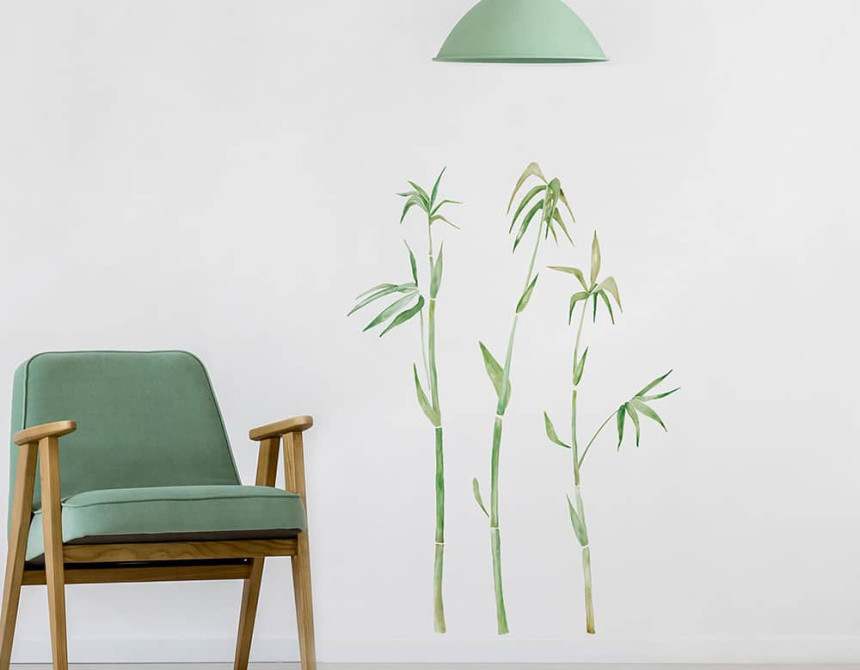 Bamboo αυτοκόλλητα τοίχου βινυλίου (44233)