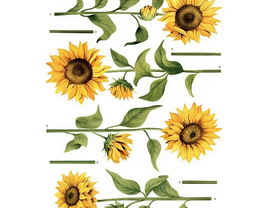 Sunflowers αυτοκόλλητα τοίχου βινυλίου (44240)