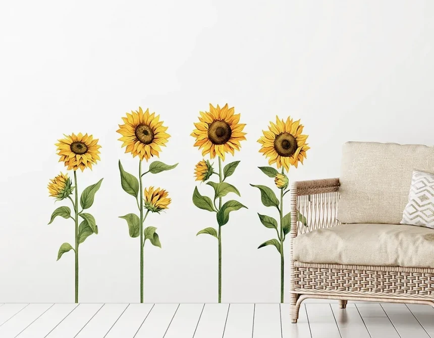 Sunflowers αυτοκόλλητα τοίχου βινυλίου (44240)