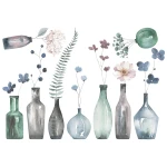 Flowers in Bottles αυτοκόλλητα τοίχου (44241)