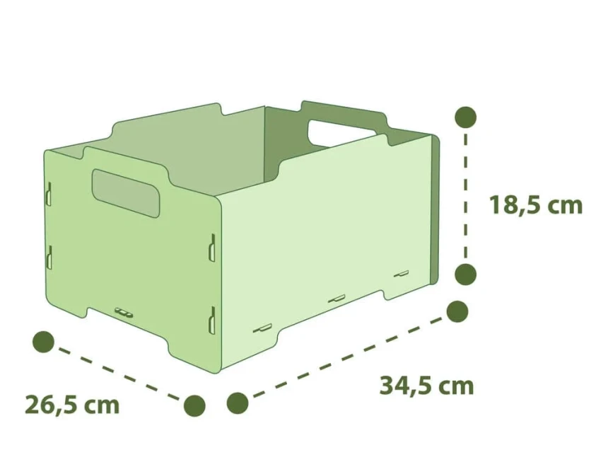 Starlight Green κουτιά αποθήκευσης (σετ 2 τμχ) (5210H)