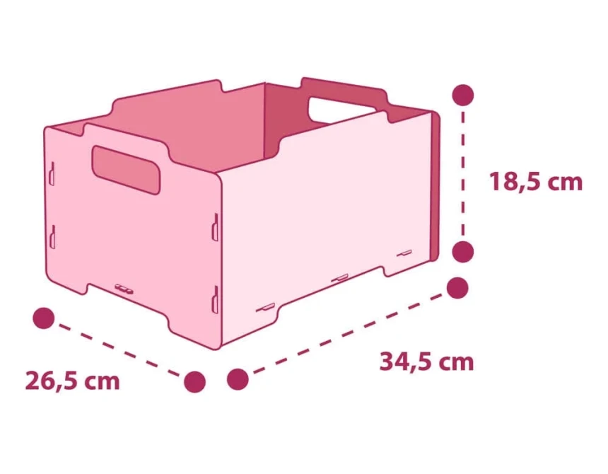 Starlight Pink κουτιά αποθήκευσης (σετ 2 τμχ) (5210S)