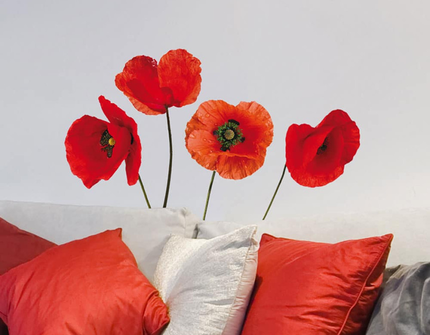 Poppies αυτοκόλλητα τοίχου βινυλίου (54101)
