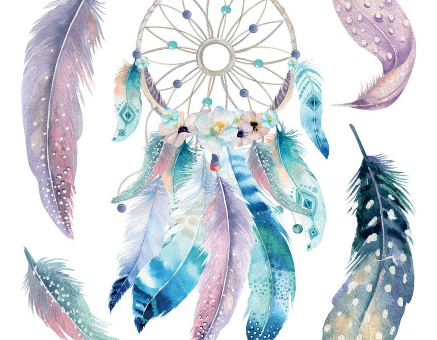 Watercolour Dreamcatcher αυτοκόλλητα τοίχου (54111)