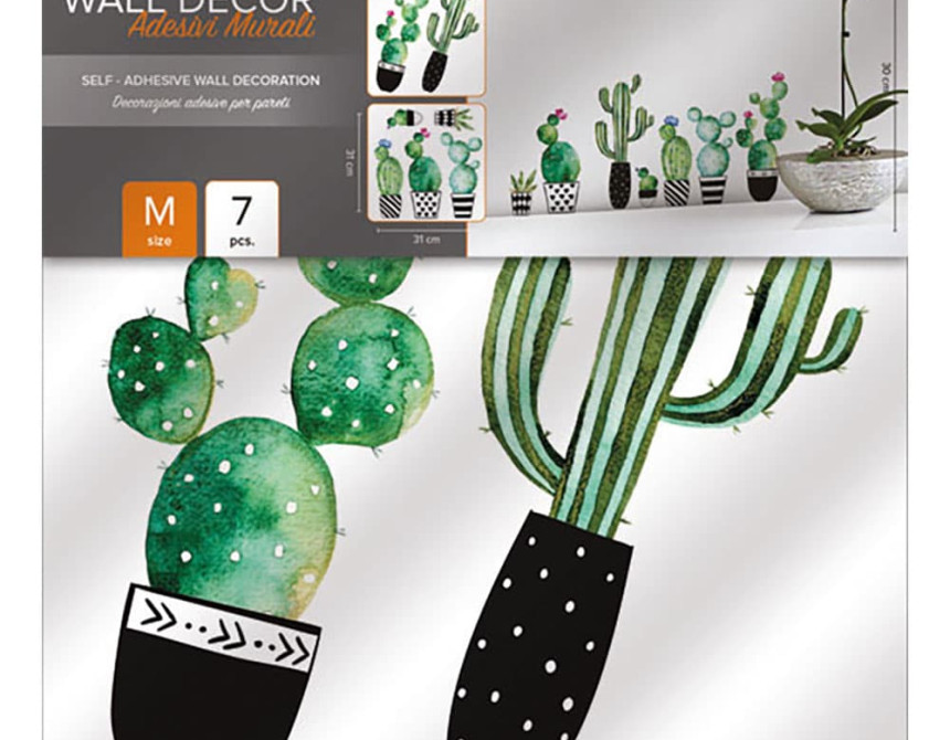 Watercolour Cactus αυτοκόλλητα τοίχου βινυλίου (54114)