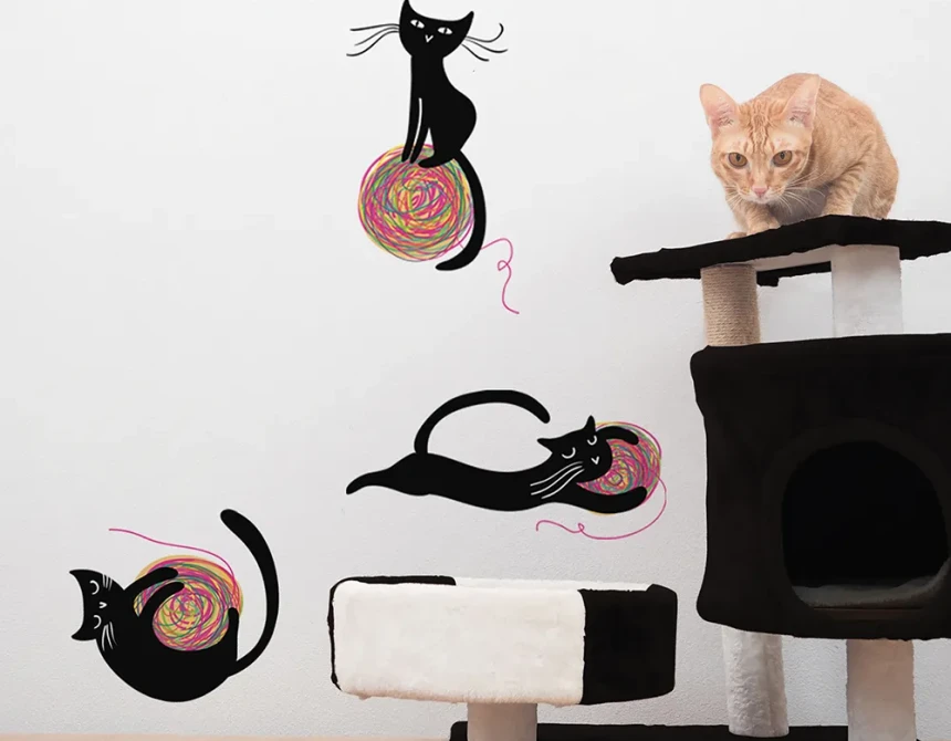 Joyful Cats αυτοκόλλητα τοίχου (54124)