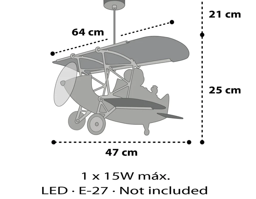 Snoopy airplane κρεμαστό φωτιστικό οροφής (54302)