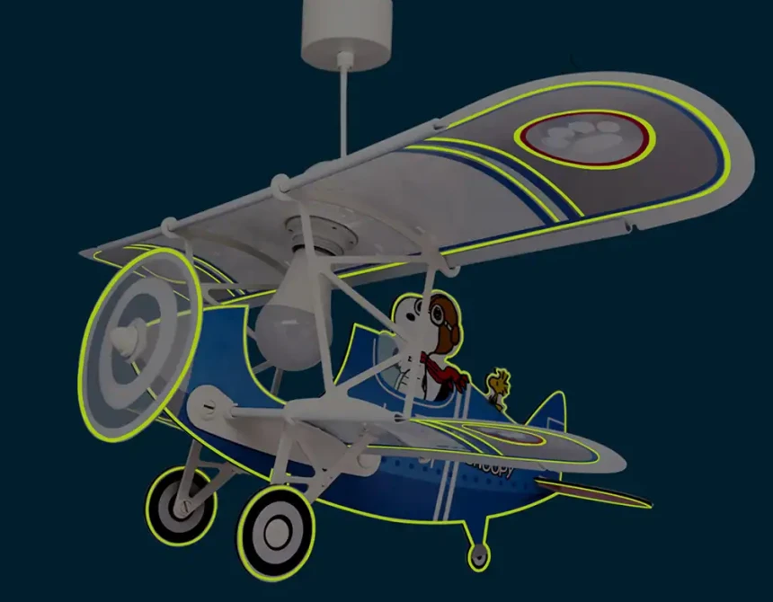 Snoopy airplane κρεμαστό φωτιστικό οροφής (54302)