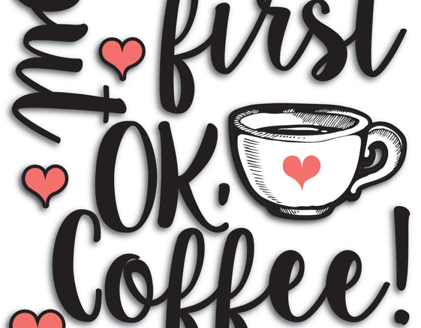 But First Coffee αφρώδη αυτοκόλλητα τοίχου M (54512)