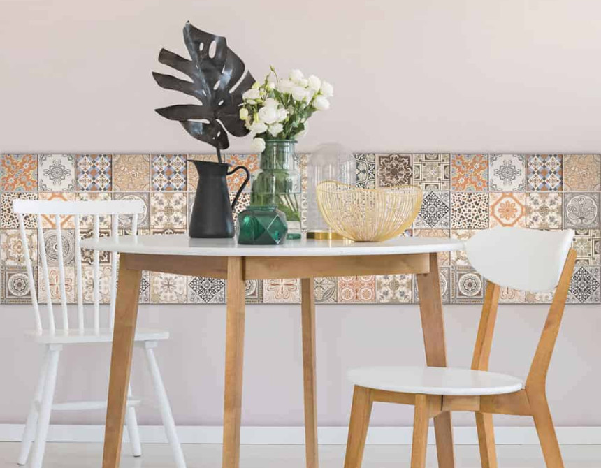 Orange Azulejos μαλακά πλακάκια προστασίας τοίχων (54737)